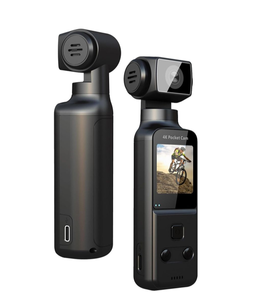 Cámara Digital de Bolsillo 4K – Rotación 270°, WiFi, Estabilización y Grabación en Movimiento