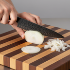 Juego de cuchillos de cocina 6 piezas con pelador y tijeras – Accesorios de cocina negro afilado