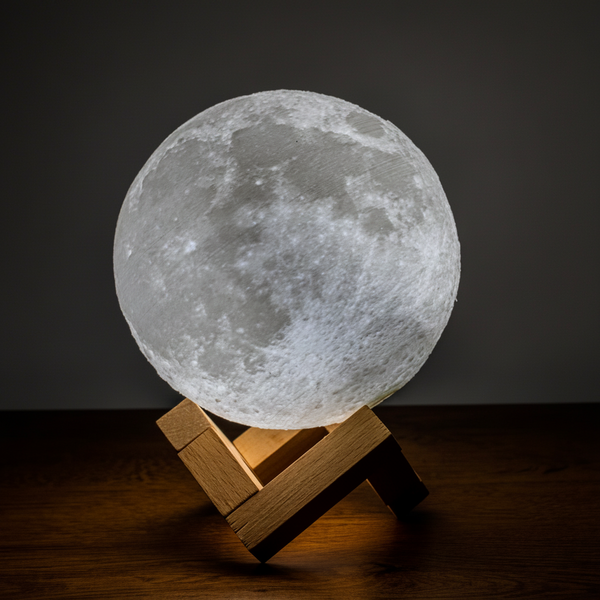 Lámpara Luna 16 Colores Mando Distancia