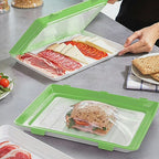Pack 3 Bandejas Apilables con Tapa Flexible Hermética | Conservación de Alimentos Frescos Reutilizable