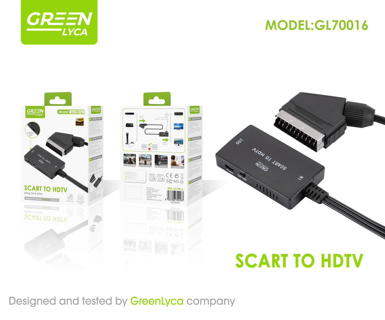 Convertidor SCART a HDMI para señal digital.
