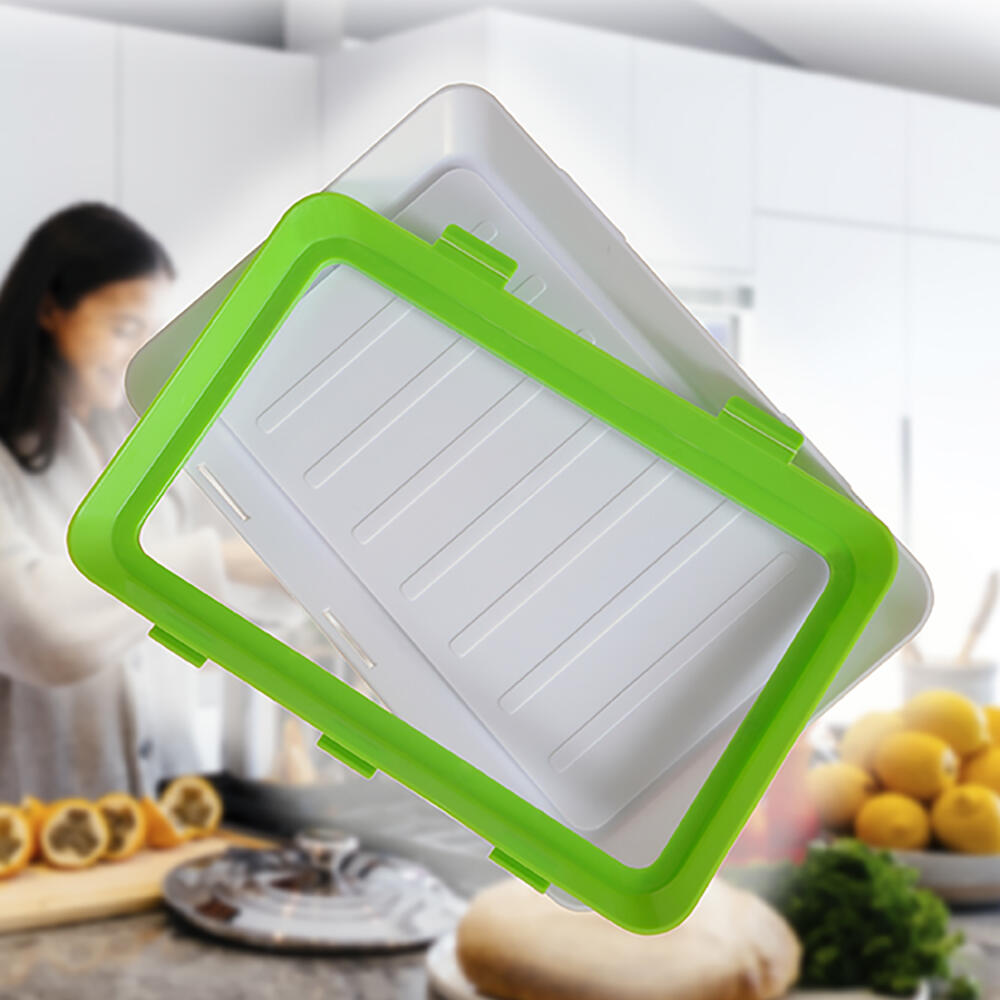 Pack 3 Bandejas Apilables con Tapa Flexible Hermética | Conservación de Alimentos Frescos Reutilizable