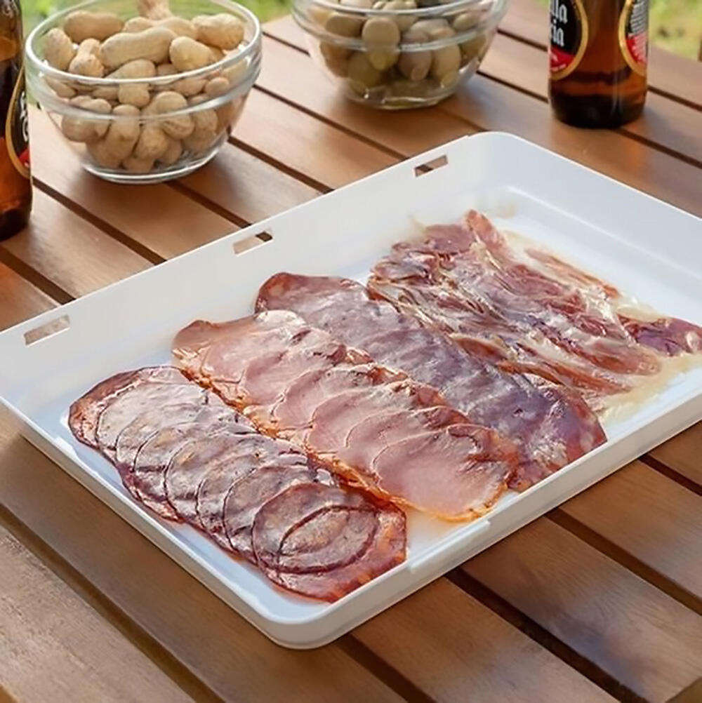 Pack 3 Bandejas Apilables con Tapa Flexible Hermética | Conservación de Alimentos Frescos Reutilizable
