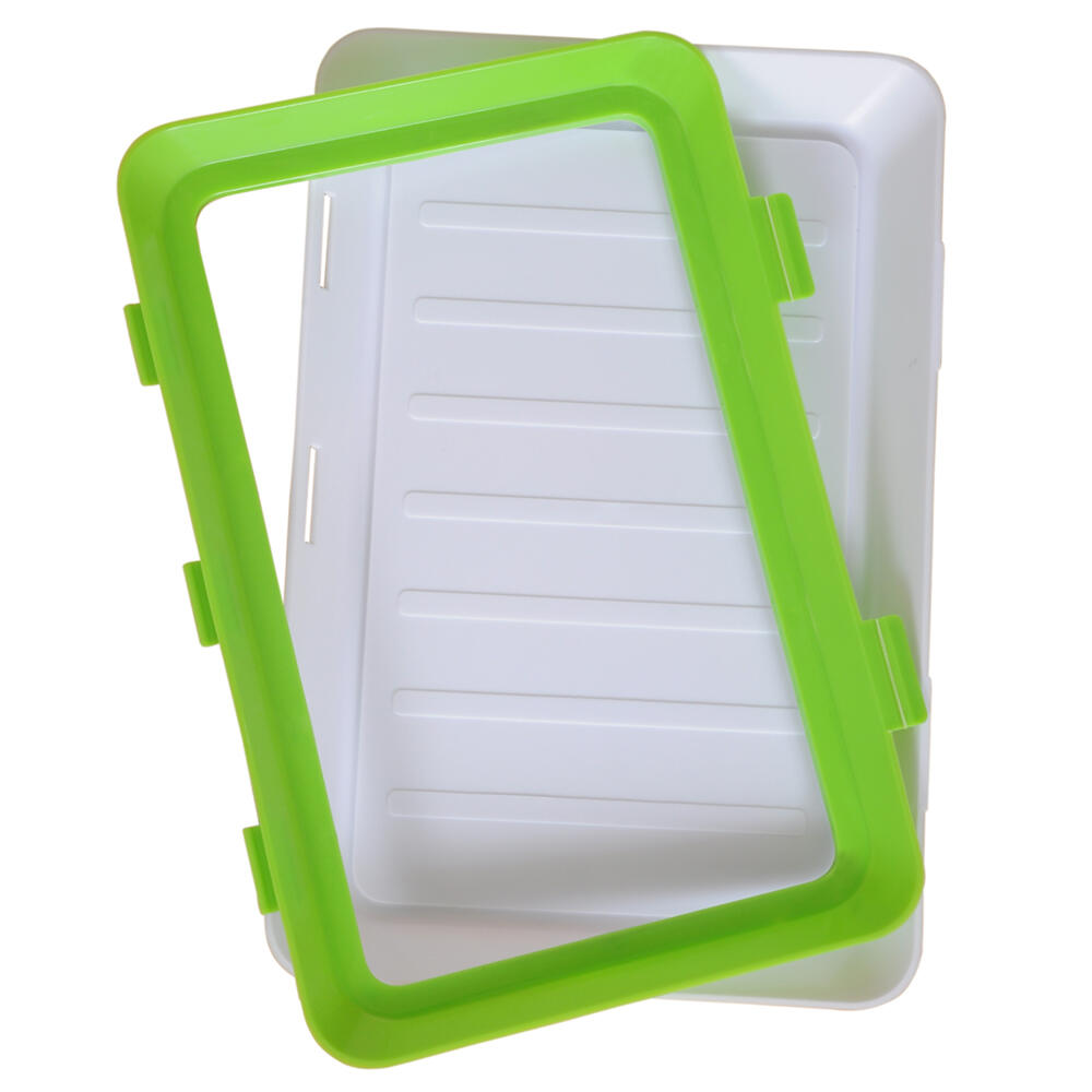 Pack 3 Bandejas Apilables con Tapa Flexible Hermética | Conservación de Alimentos Frescos Reutilizable
