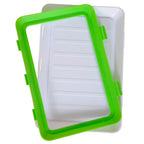 Pack 3 Bandejas Apilables con Tapa Flexible Hermética | Conservación de Alimentos Frescos Reutilizable