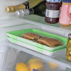 Pack 3 Bandejas Apilables con Tapa Flexible Hermética | Conservación de Alimentos Frescos Reutilizable