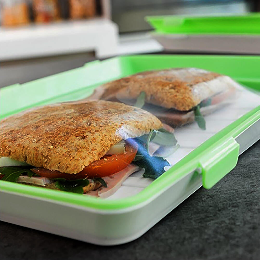 Pack 3 Bandejas Apilables con Tapa Flexible Hermética | Conservación de Alimentos Frescos Reutilizable